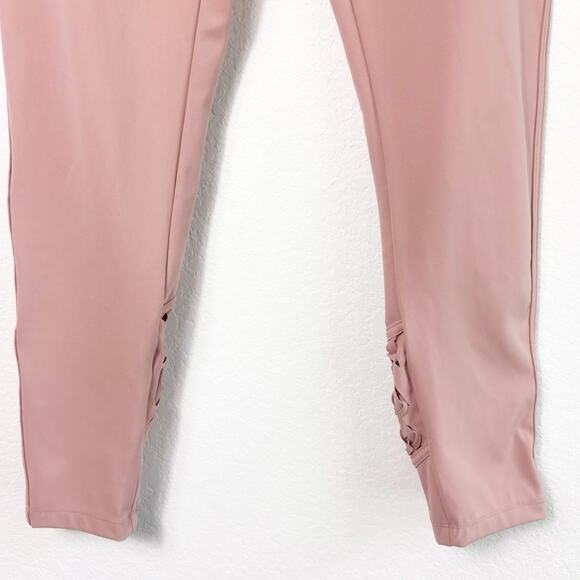 FREE PEOPLE MOVEMENT ATHLETIC MEDIUM PINK MAUVE STRETCHY LEGGINGS - Picture 4 of 6